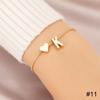 Simple Fashion Love Letter Bracelet Retro Adjustable Alloy Letter Bracelet Women Hand Jewelry Accessory