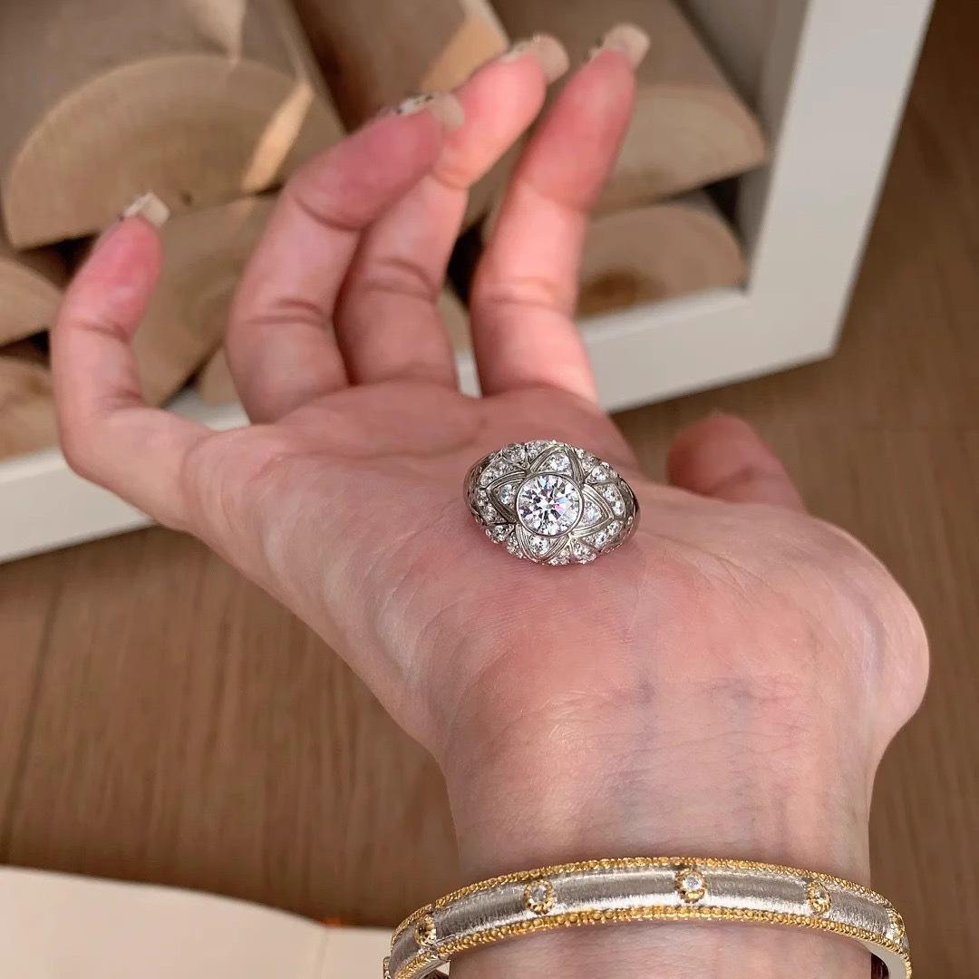 Геометрическое кольцо с цирконием Super Sparkle: Элегантный, Универсальный, Роскошный Регулируемый Женский Аксессуар