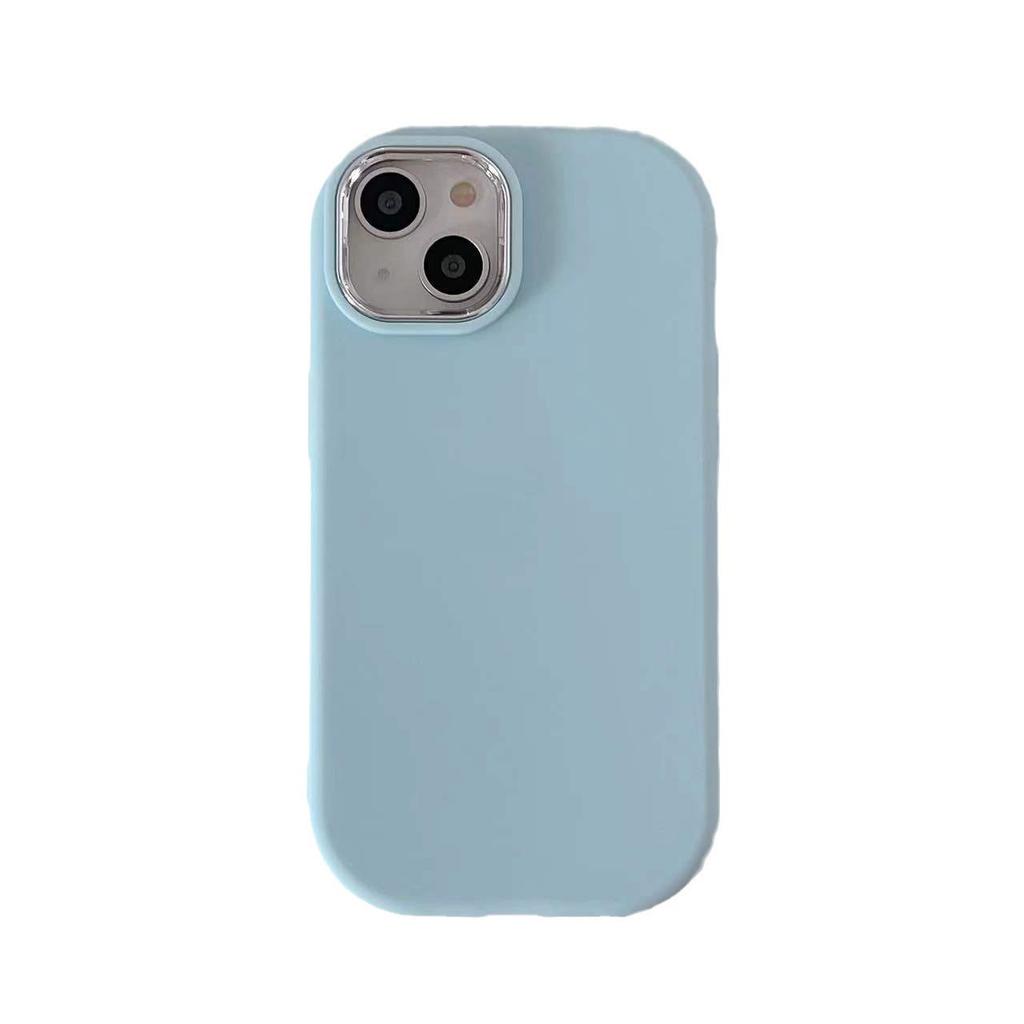 Solid Color Fat Dundo Is Suitable for IPhone15 Simple 16promax Mobile Phone Case 14/13pro Anti-fall 12 Electroplating