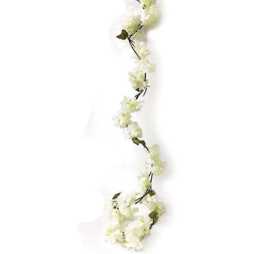 Artificial Cherry Blossom Vine Hanging Plant Artificial Cherry Blossom Wreath Dark Pink