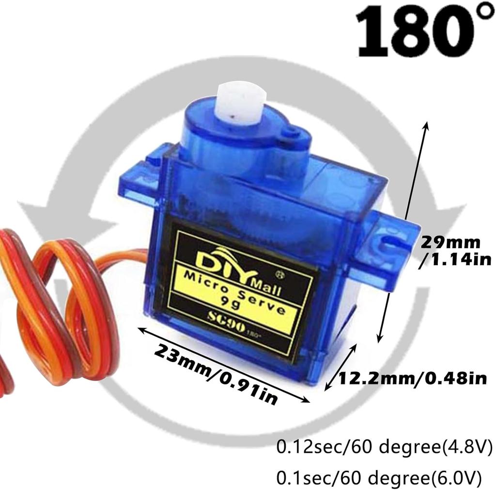 Servo Tester Kit with SG90 9g Micro Servo + RC Servo Tester Controller + 4AA Battery Holder with JR Connector