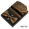 Men's Silk Bow Tie & Pocket Square Gift Set - Business & Wedding