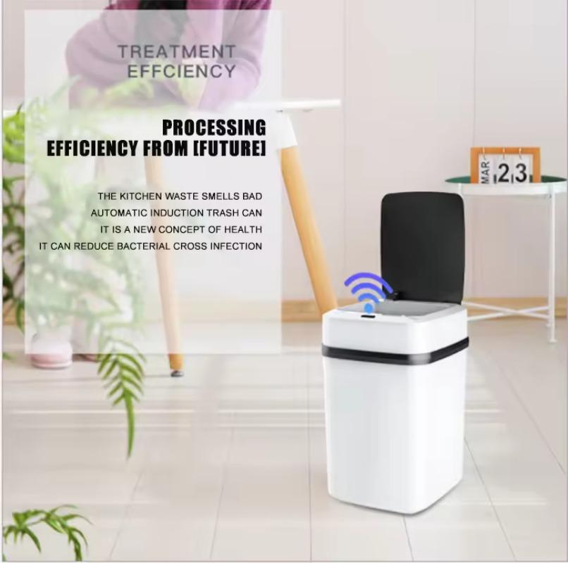 Smart Sensor Trash Can Automatic Non-contact Sensor Dustbins for Bathroom Toilet Kitchen Waterproof Bin with Lid Waste Bins