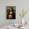 Mona Lisa with Pumpkin Altered Art Poster Famous Renaissance Portrait Prints Funny Classic Art Canvas Painting Kitchen Decor