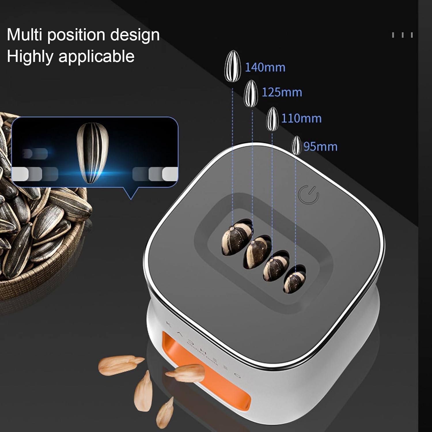 Automatic Melon Seed Opener, Portable Smart Lazy Shelling,Automatic Sunflower Seed Opener USB Melon Seed Sheller, Multi Functional Nut Cracker