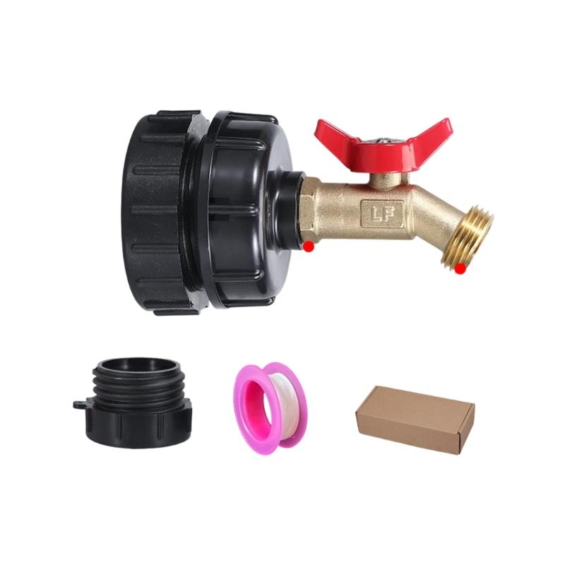 

Heavy Duty Metal IBC Carry Tank Fitting Adapters with Leak Proof Seal Liquid Container Connector for 1000L Water Drum