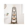 Corner Shelf - AKTIVE - 30x30x135 Cm - 5 Levels - Steel and Wood - Easy Assembly - Industrial Style - Capacity 15 Kg