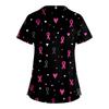 Women's Fashion  V-Neck Short Sleeve Overalls Double Layer Pocket Printed Tops  Apparel