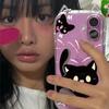 Scare the Black Cat for Apple IP16/17Promax Mobile Phone Case Air Cat Ears 15 Transparent 14 Cute 13 Soft