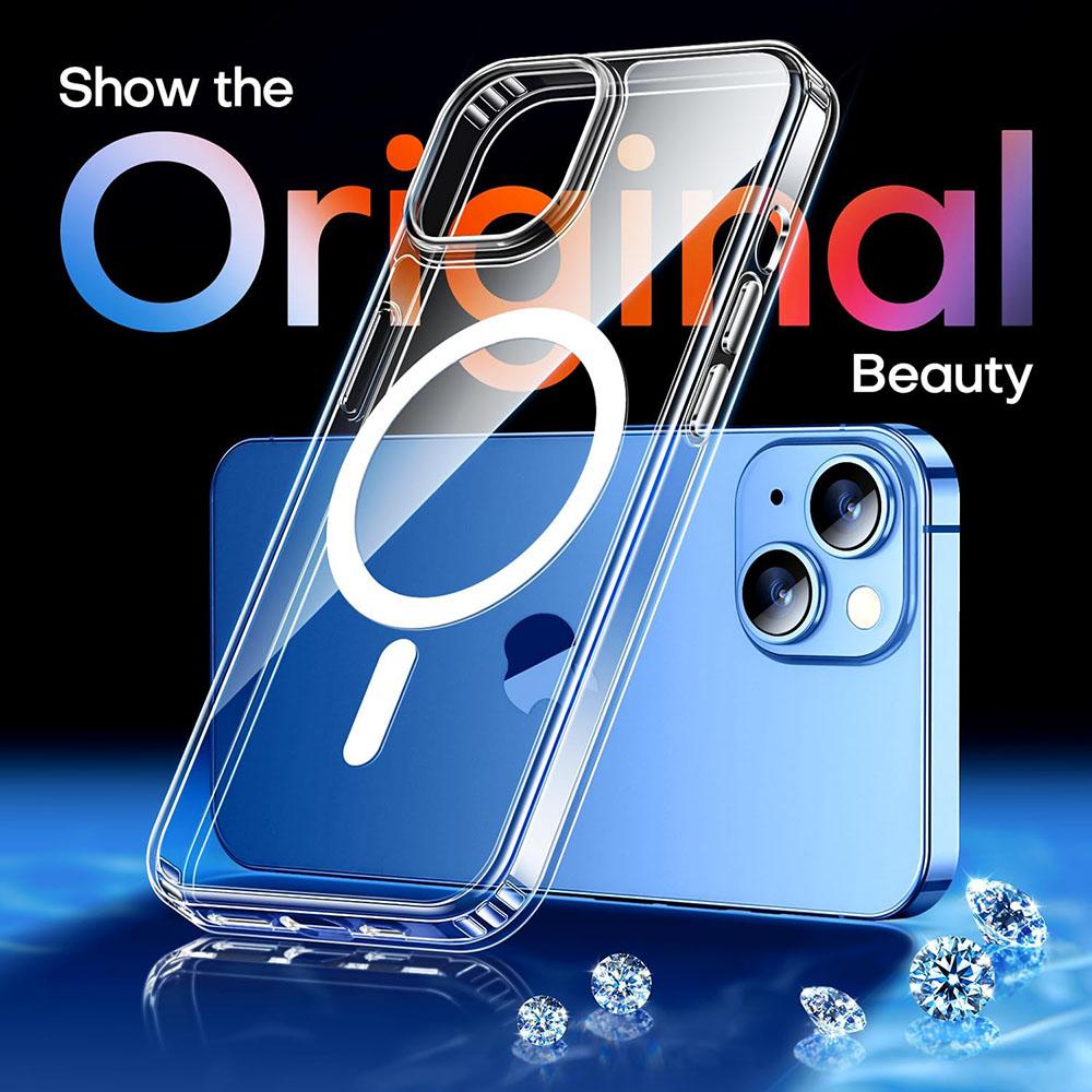 Magnetic For Magsafa Luxury Hybrid Glossy Hard Case For iPhone 15 14 Plus 13 12 mini 11 Pro Max Silicone Soft Shell Clear Cover