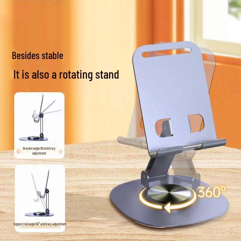 Foldable Rotating Metal Phone & Tablet Stand with Custom Logo