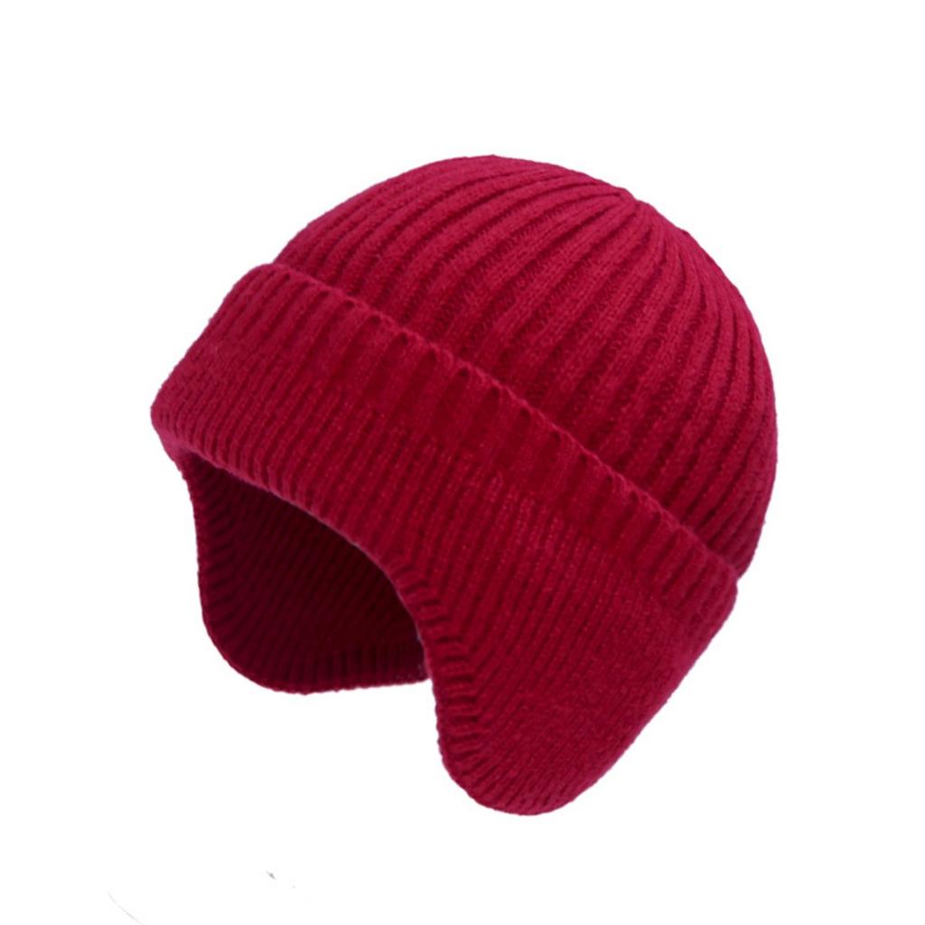 Knitted Hat, Men's Hat, Ear Protection Hat, Thickened Velvet, Outdoor, Warm Hat, Windproof Hat, Cold Proof Hat, Knitted Hat