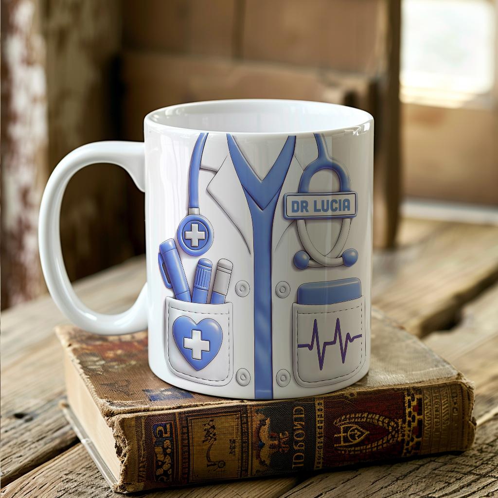 Customized Doctor Theme Ceramic Mug Personalized Gifts for Doctors Coffee Mugs White Personalized Mugs for Men And Women
