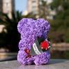 Cute Bear Artificial Rose Flower with Gift Box Valentine's Day Gifts for Mom Wife Grandma Girlfriend Sister In Mother's Day Birthday Anniversary
