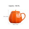Ceramic Pumpkin Mug Halloween Festival Drinkware Home Kitchen Coffee Shop Bar Decor Functional Microwave Safe Drinking Cup