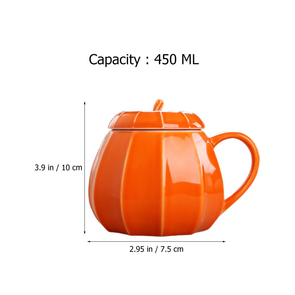 Ceramic Pumpkin Mug Halloween Festival Drinkware Home Kitchen Coffee Shop Bar Decor Functional Microwave Safe Drinking Cup