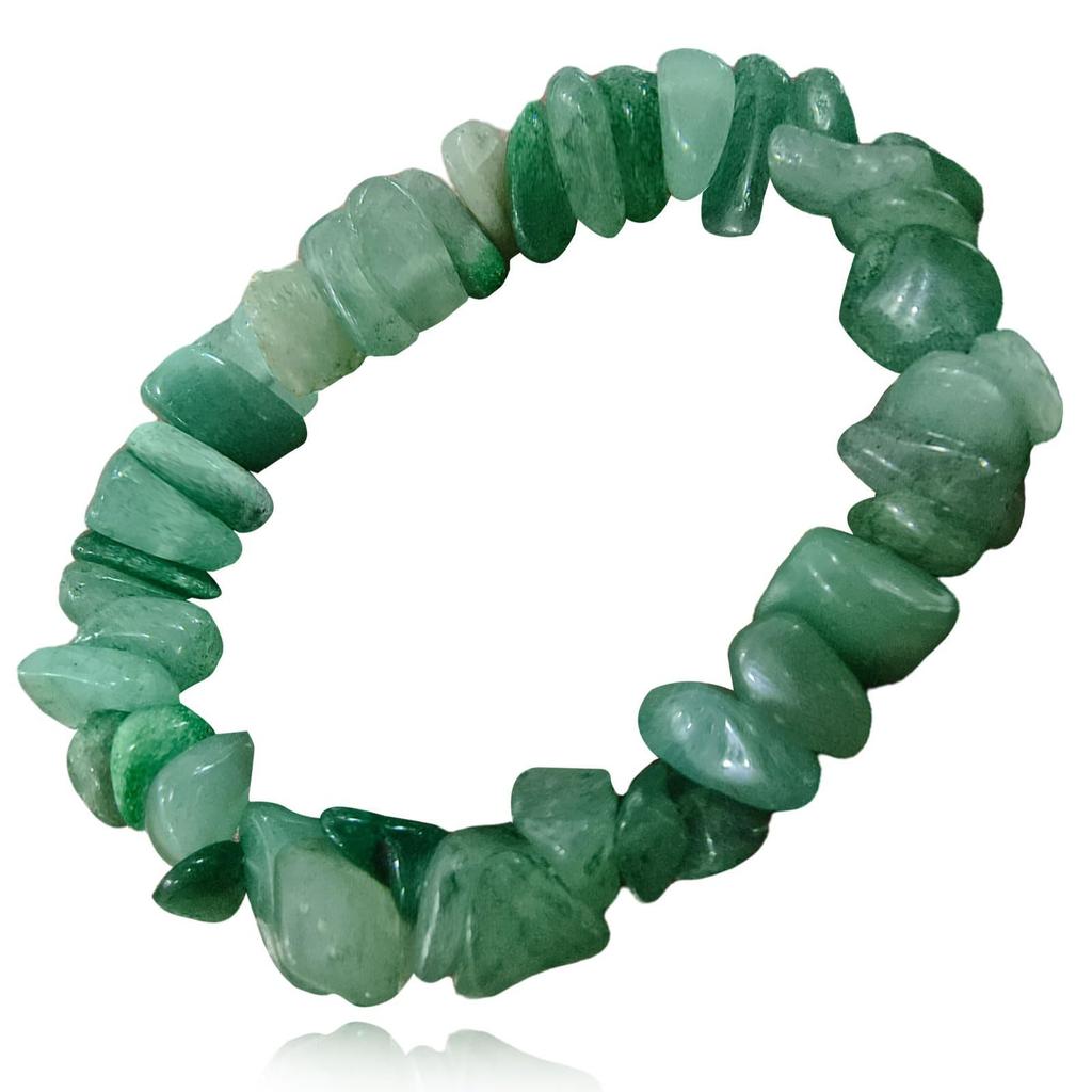 Natural stone gravel bracelet, natural crystal chalcedony beaded elastic rope bracelet, incentive gift, fluorite gravel bracelet.