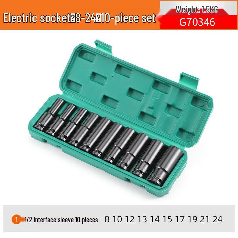 Extended Heavy-Duty Electric Socket & Wrench Set