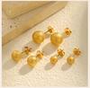 Matte Round Beads Ball Stud Earrings for Women, Stainless Steel Piercing Jewelry Hypoallergenic 6mm/8mm/10mm