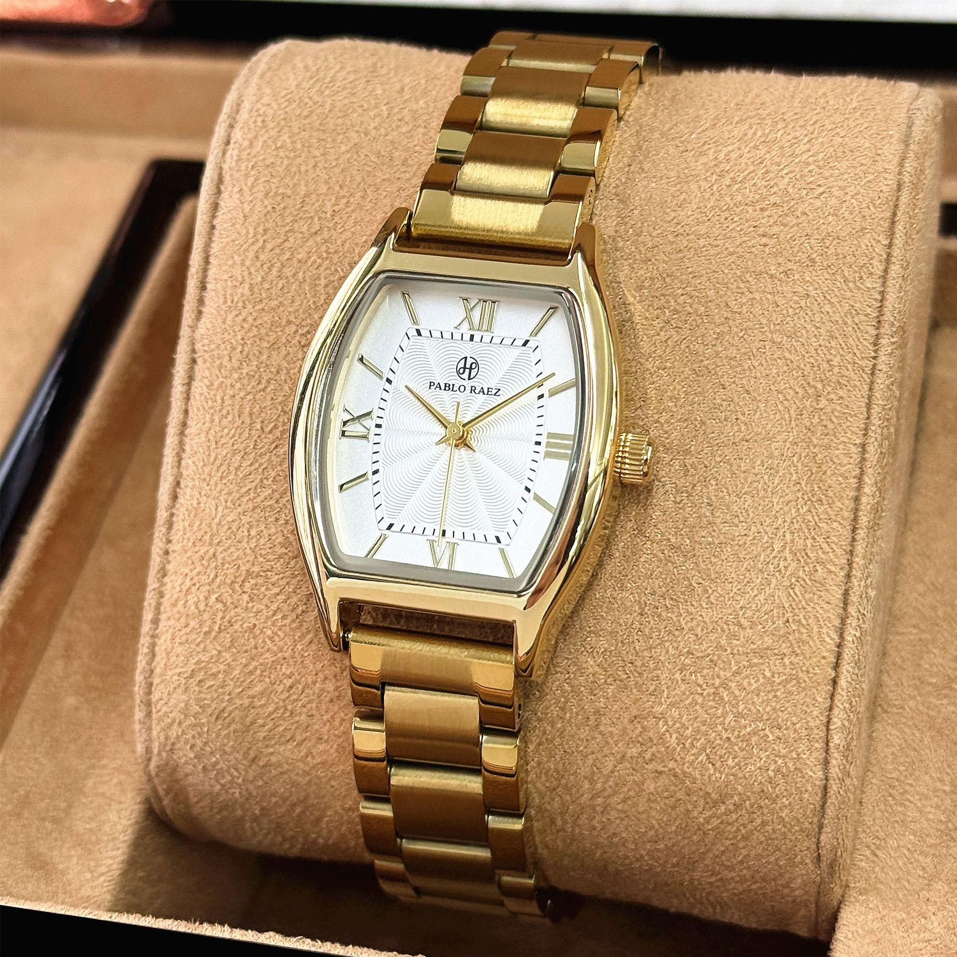

Women Quartz Watch Gold Bracelet Watch Temperament Ladies Fashion light luxury Clock Watches Has box and regulator золотой