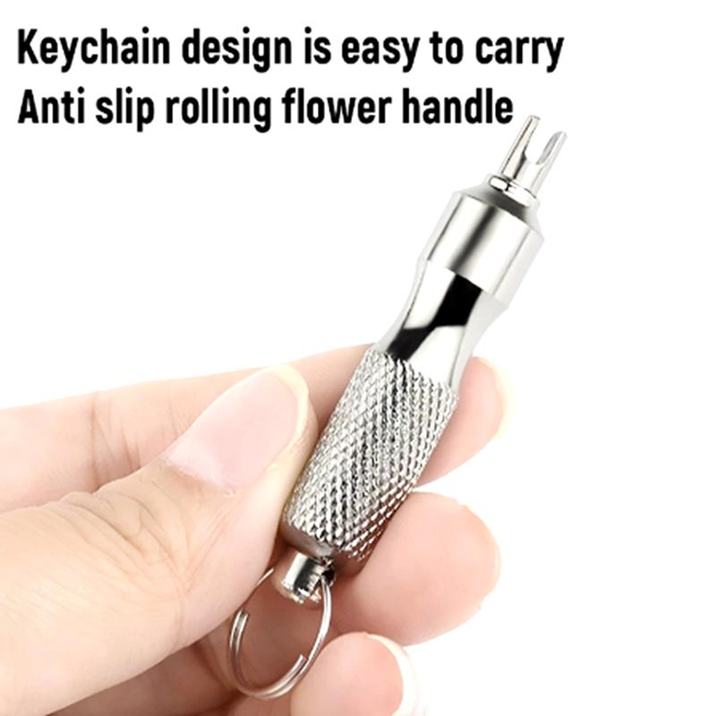 Przenośny klucz do rdzenia zaworu Stal nierdzewna Samochodowy Rowerowy Zawór Opon Demontaż Zawór Opon Rdzenie Trzonki Ściągacz Śrubokręt Podwójnego Użytku