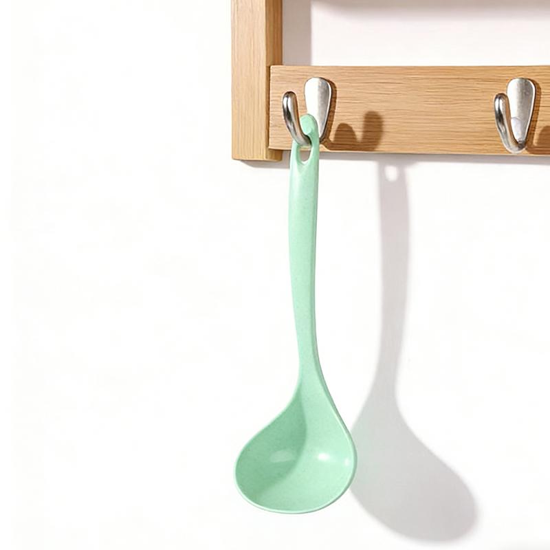 3pc Wheat Cellulose Wheat Straw Large Spoon Paddle Scoop Non-Stick Ladle Kitchen Accessories