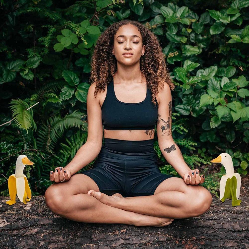 Whimsical Weird Gifts Porch Patio Lawn For Outdoor Banana Duck Duck Sculpture Ornament Duck Statues