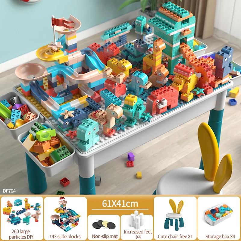 Multifunctional Children's Building Block Table And Chair Set Children's Activity Table Toddler Building Block Table Toy Gifts