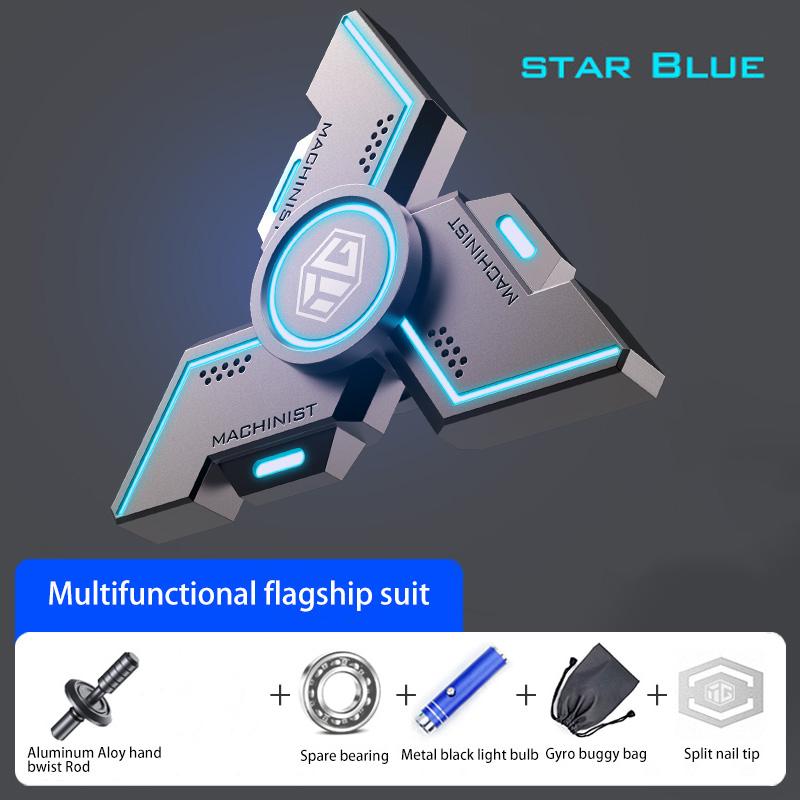User Stress Stress Ease Figets Plaything Fidgeting Spinner Metal Alloy Gyro Luminous Hand Stress Relief Toy Boy Adults Gifts