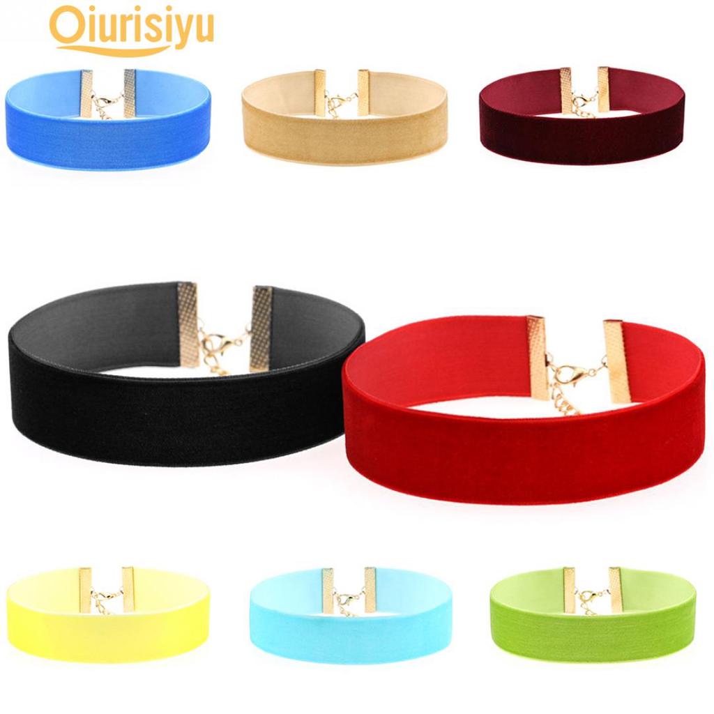 Szeroki miękki aksamitny naszyjnik Lady Party Klub nocny Naszyjnik Gotycka biżuteria Charm Gift