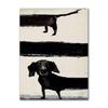 Modern Lustige Tiere Wandkunst Poster Drucke Abstrakt Schwarzer Dackel Hund Leinwandbild Bild für Wohnzimmer Heimdekoration
