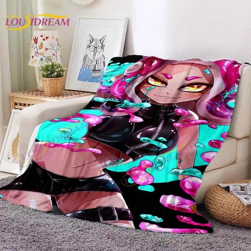 3D Cute Shooting Game Flannel Blanket Throw Blanket for Living Room Bedroom Bed Sofa Picnic Cover Blanket Kids Room Home Decor