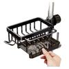 MUYA Kitchen Faucet Storage Rack, Dishwashing Sink Organizer, Household Draining Basket, Multifunctional Cloth Storage Rack