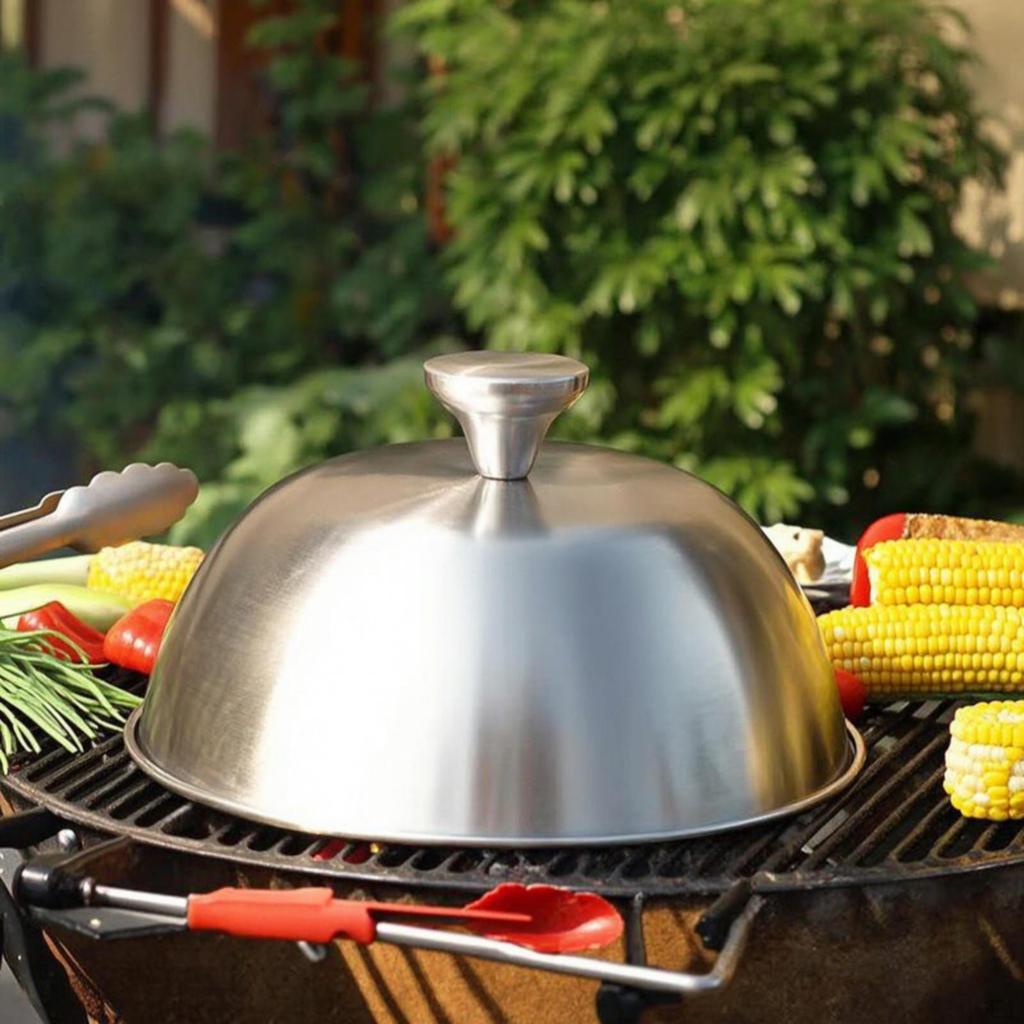 Griddle Dome Edelstahl Schmelzhaube mit Griff für Grill-Experten, Zuhause