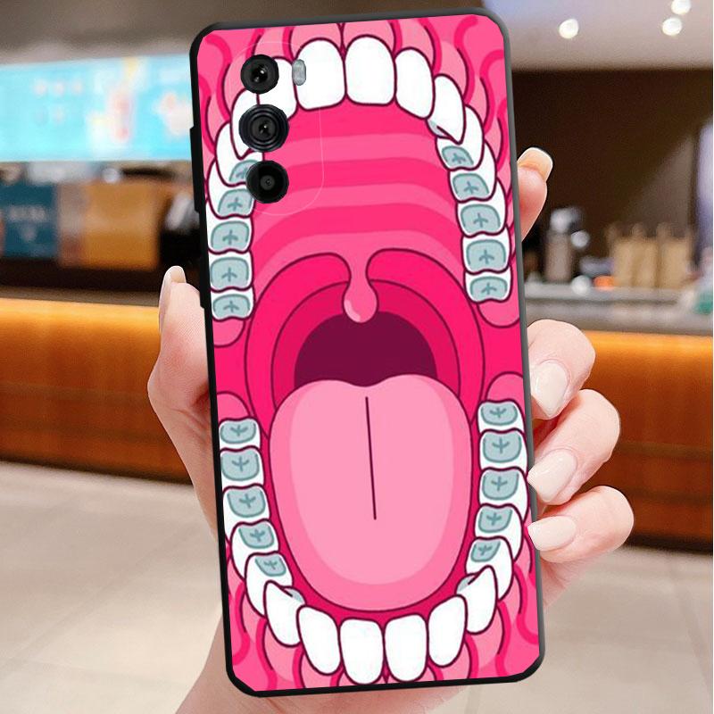 Phone Case For Motorola Edge 50 40 Pro 60 50 40 30 Ultra Neo Fusion Moto G85 G72 G53 G54 G84 G13 G32 Dental Definitions tooth