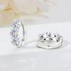 S925 Silver Minimally Purple Blue Zircon Earrings Hoop Earrings Women Jewelry Trendy Anniversary Gifts