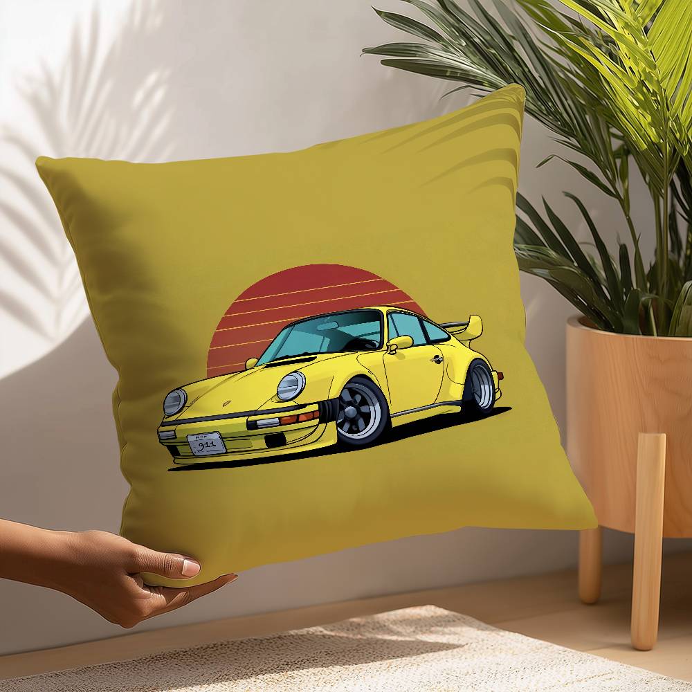 Cool Supercar Pillow Case Plush Fabric Soft Pillowcase Double Sided Print Cushion Cover Household Gifts