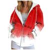 Autumn Winter Hooded Hoodies Women Casual Streetwear Zip Up Sweatshirts Long Sleeve Christmas Harajuku  Graphic Hoodies Coats