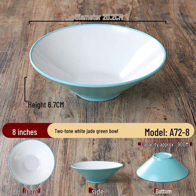 ZHEBU Коммерческая меламиновая двухцветная миска для лапши