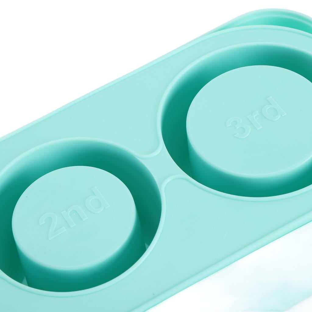 Tumbler Cup Ice Mould Food Grade Silicone Ice Cube Tray 3 Different Ice Sizes Easy Cleaning Quick Release with Bin for Cocktail