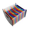Hemming Color 24/12 Layer Portable Office Organ Bag Retractable Folder A4 Storage Mini File Organizer Student Test Paper Rack
