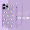 Custodia per Dolci Occhio Malvagio Blu e Oro Per iPhone 13 11 12 Pro Max 12 Mini X XR XS MAX SE 2020 7 8 6s Plus Silicone Quadrata Funda Capa