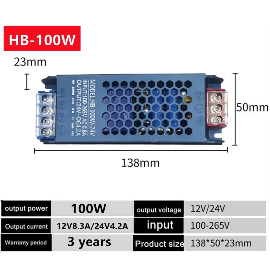LED Power Supply 12V 24V 45W 60W 100W 150W 200W 300W 400W AC/DC Transformer LED Driver Converter for LED Strip Lighting