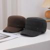 Hat Men's Winter Plus Velvet Thick Flat Top Hat Outdoor Cold Protection Fashionable Ear Protection Duck Tongue Warm Cotton Hat
