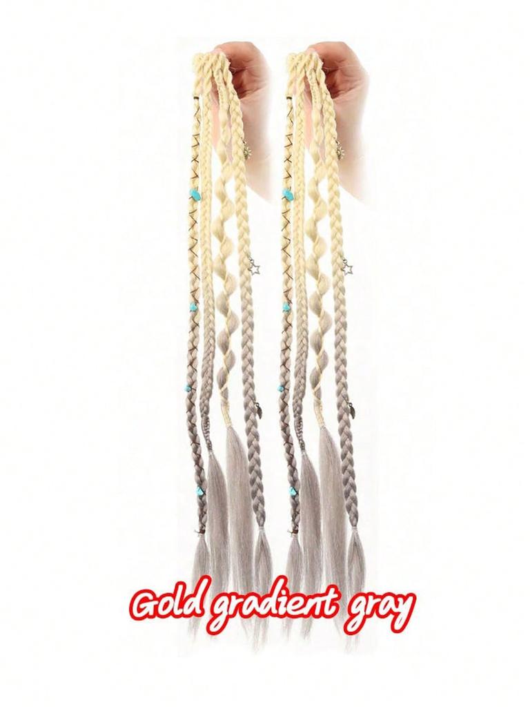 2Pcs Long Braid Hairpiece Clip In Hair Extensions