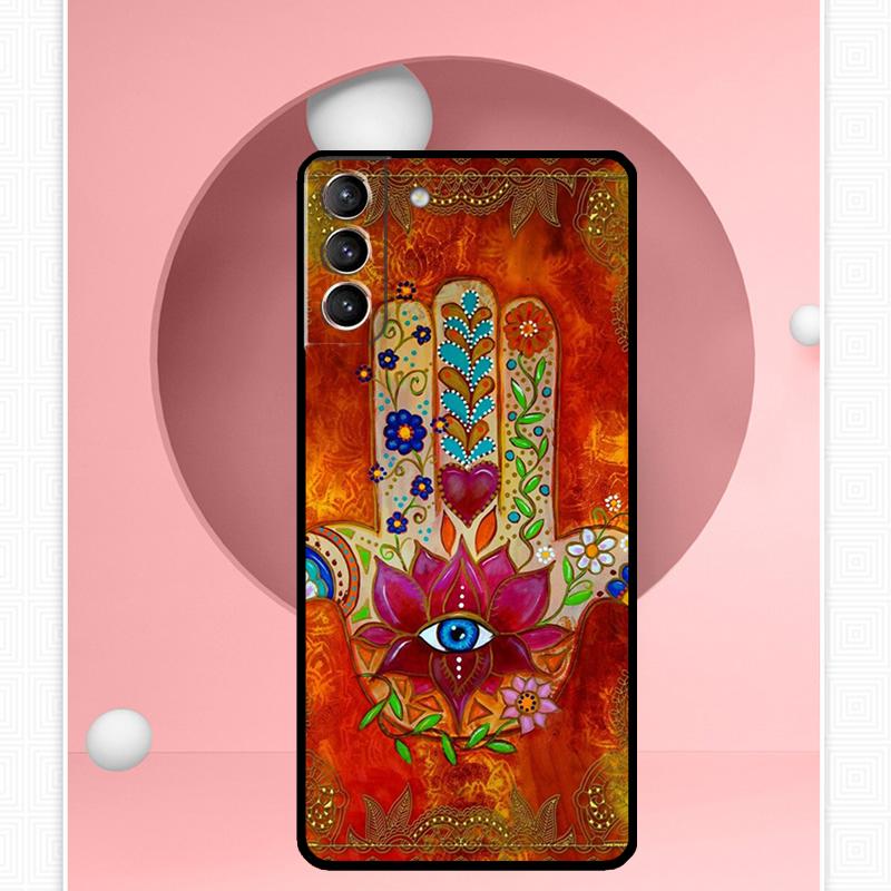 Hamsa Hand of Fatima Case For Samsung Galaxy S24 Ultra S20 S21 S22 S23 S25 Ultra S9 S10 Plus S25 FE Cover Funda