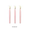 High Precision Stainless Steel Eyelash Extension Tweezers in Light Pink Mesh Pattern