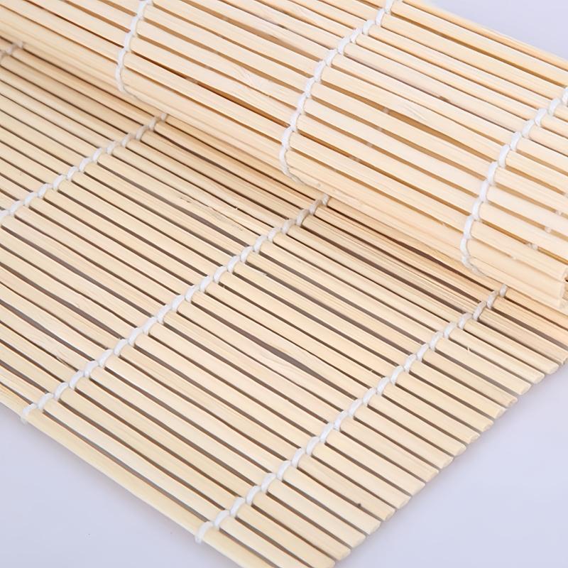 1piece simple white sushi tool bamboo woven sushi curtain suitable for kitchen and restaurant