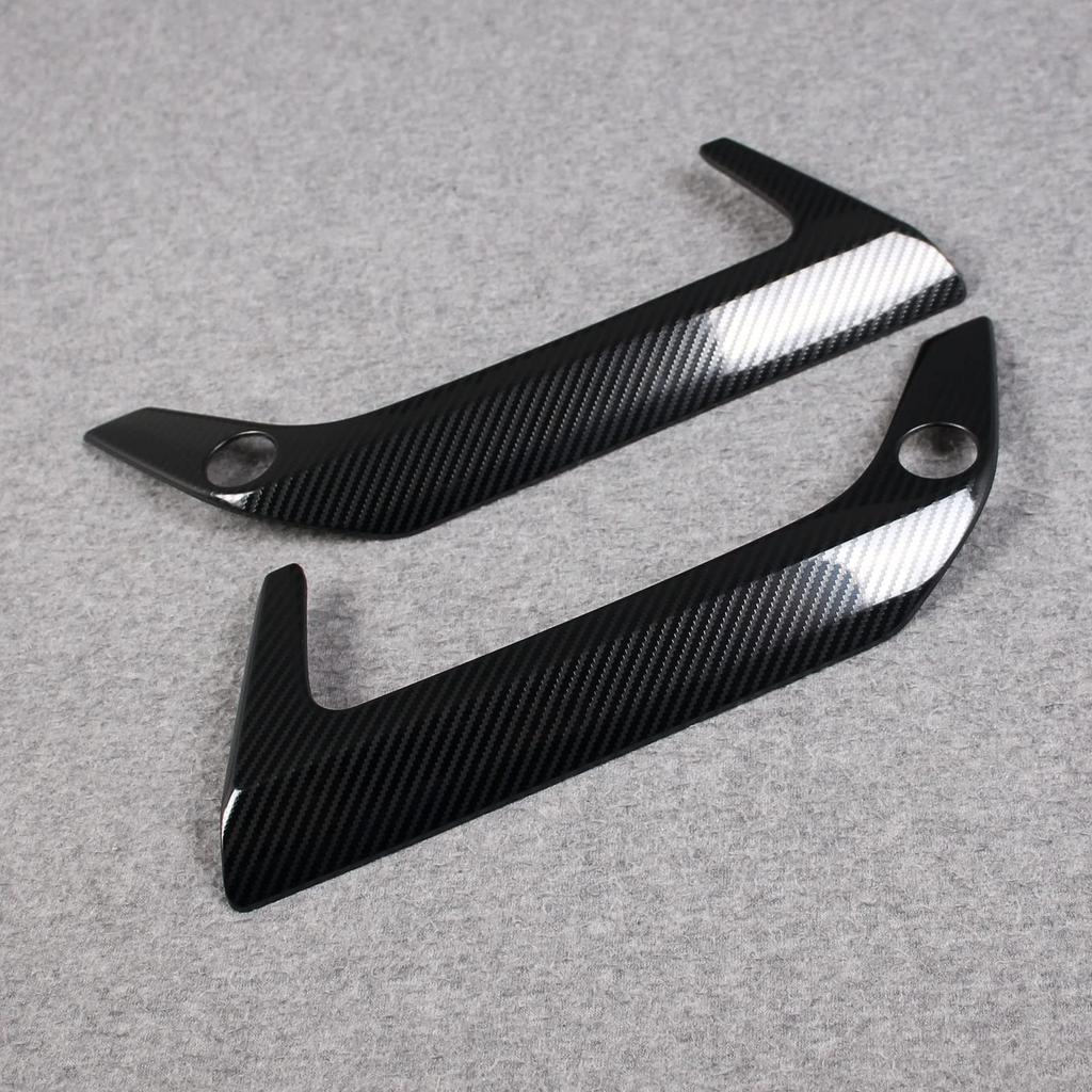 RUIQ Lexus RX 2022 Chrome Front Fog Lamp Garnish Bezel Covers Carbon Fiber 350/450h+ (10th Generation) (November Onwards) (Black Finish)