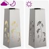 Solar LED Path Light 2 Pcs Silver Stainless Steel